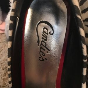 Black and White Red heel